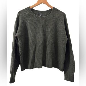 PAIGE Women's Dark Green Crew Neck Sweater